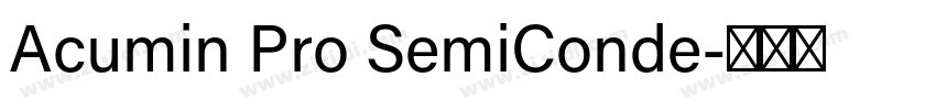 Acumin Pro SemiConde字体转换
